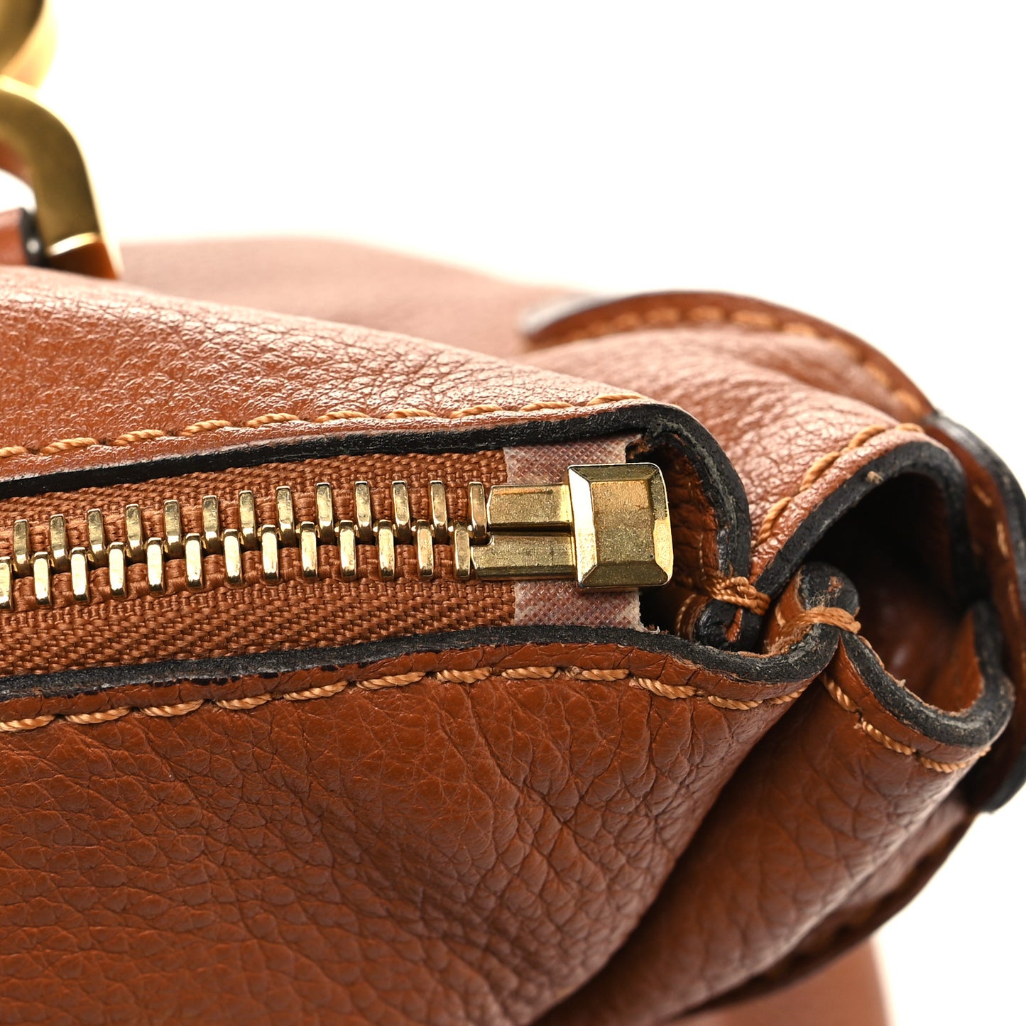 Calfskin Large Marcie Satchel Tan