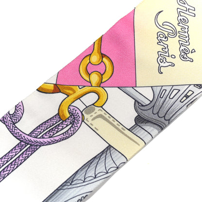Hermes Silk Cliquetis Twilly Bouton D Or Mauve 6 of 7