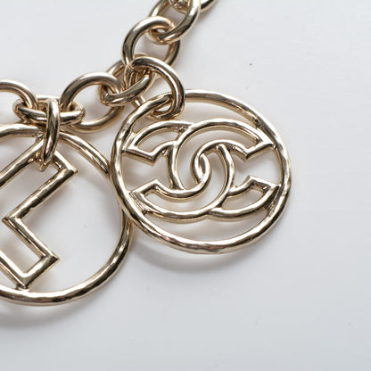 Chanel CC Logo Charms Bracelet Gold 4 of 5