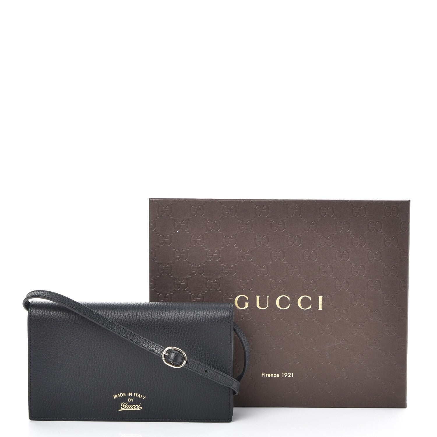 Gucci Dollar Calfskin Mini Swing Wallet Bag Black 8 of 8