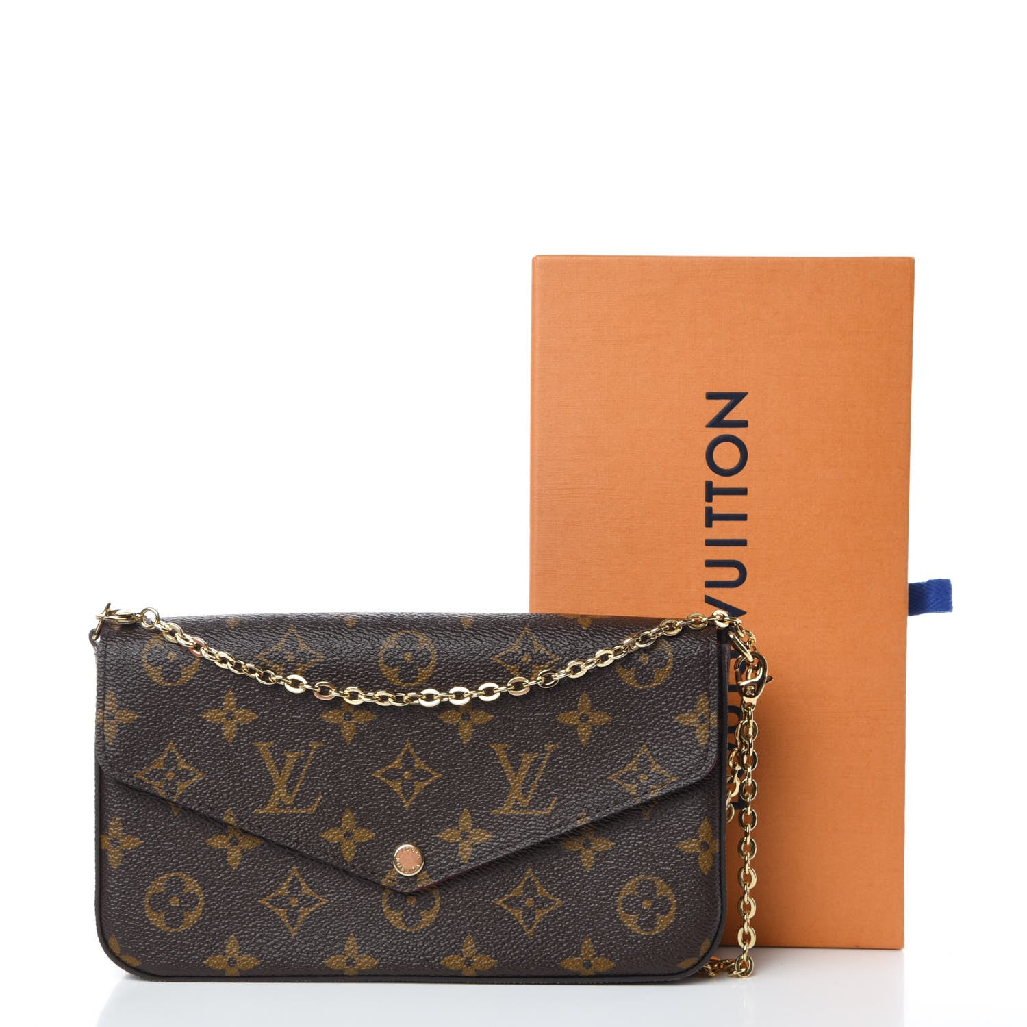 Louis Vuitton Monogram Pochette Felicie Chain Wallet Fuchsia 13 of 13