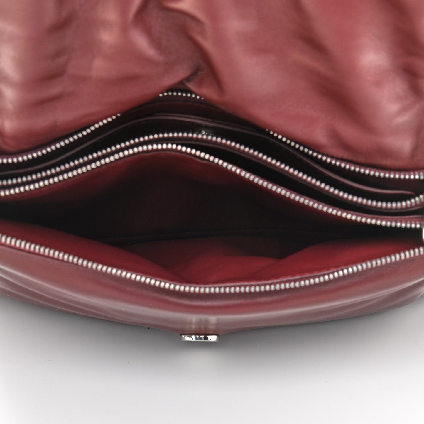 Calfskin Small Viva Bow Shoulder Bag Burgundy