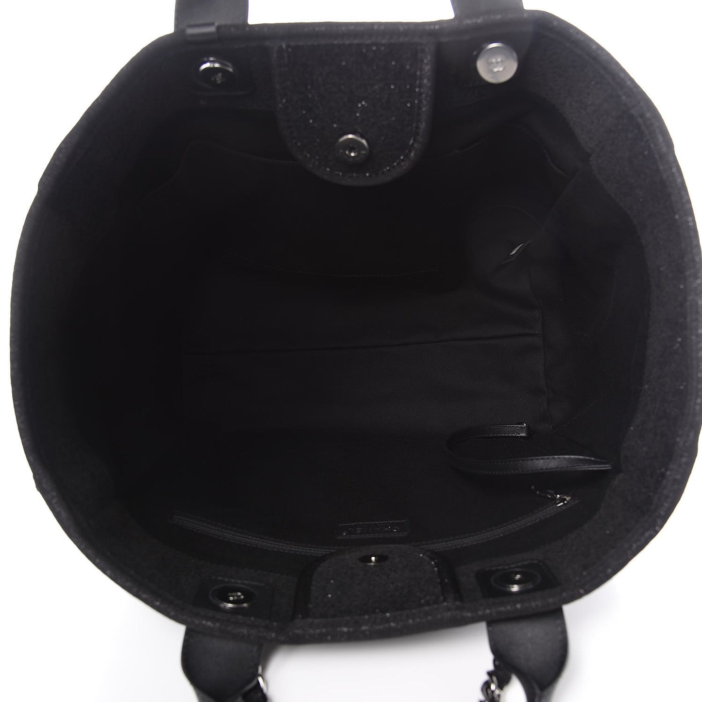 Lurex Boucle Medium Deauville Tote Black