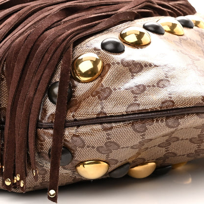 Gucci Crystal Monogram Fringe Babouska Hobo 10 of 12