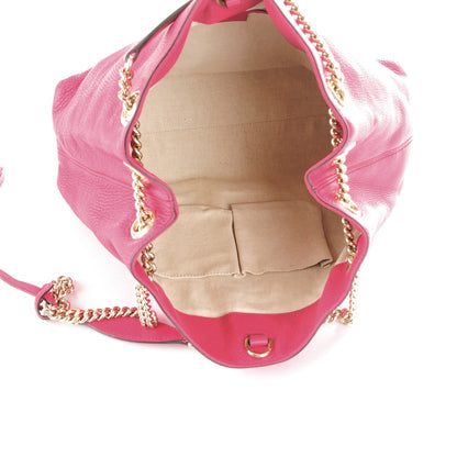 Gucci Cellarius Calfskin Medium Soho Chain Shoulder Bag Bright Bouganville 5 of 7
