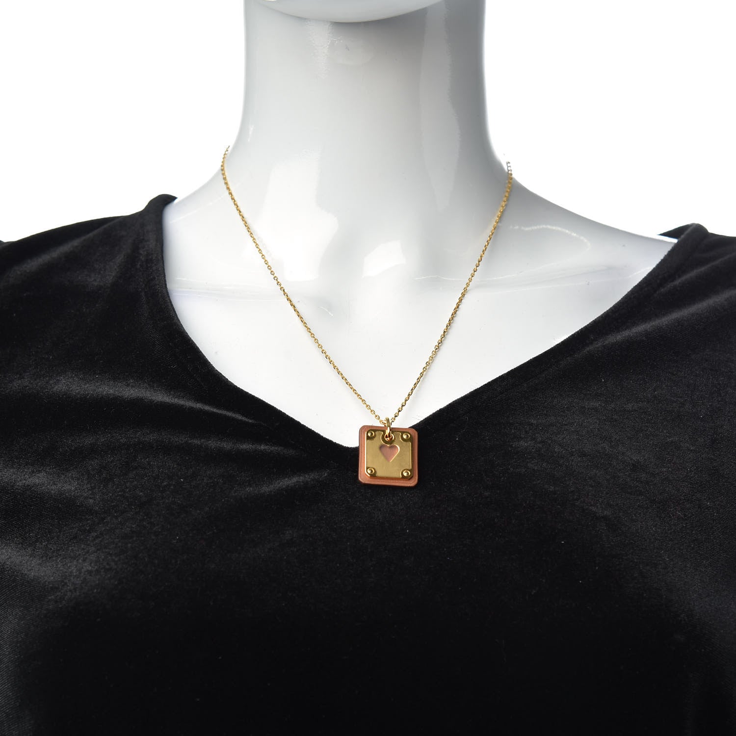 Hermes Swift As De Coeur Necklace Gold 2 of 7