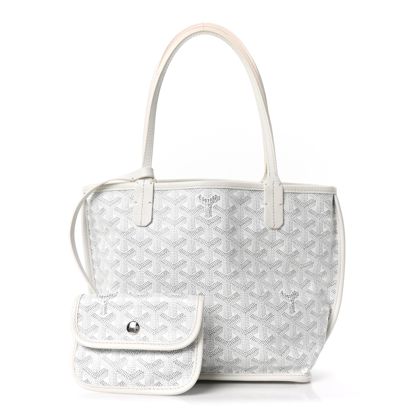 Goyardine Reversible Mini Anjou White