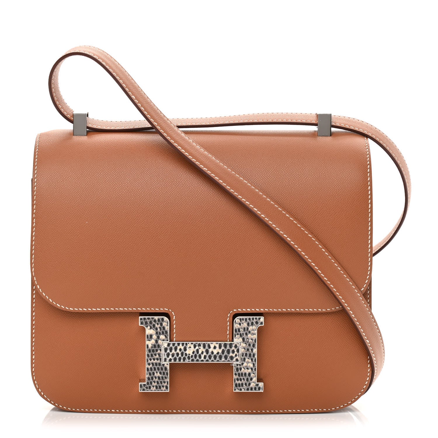Hermes Madame Calfskin Lizard Constance 24 Gold Ombre 1 of 12