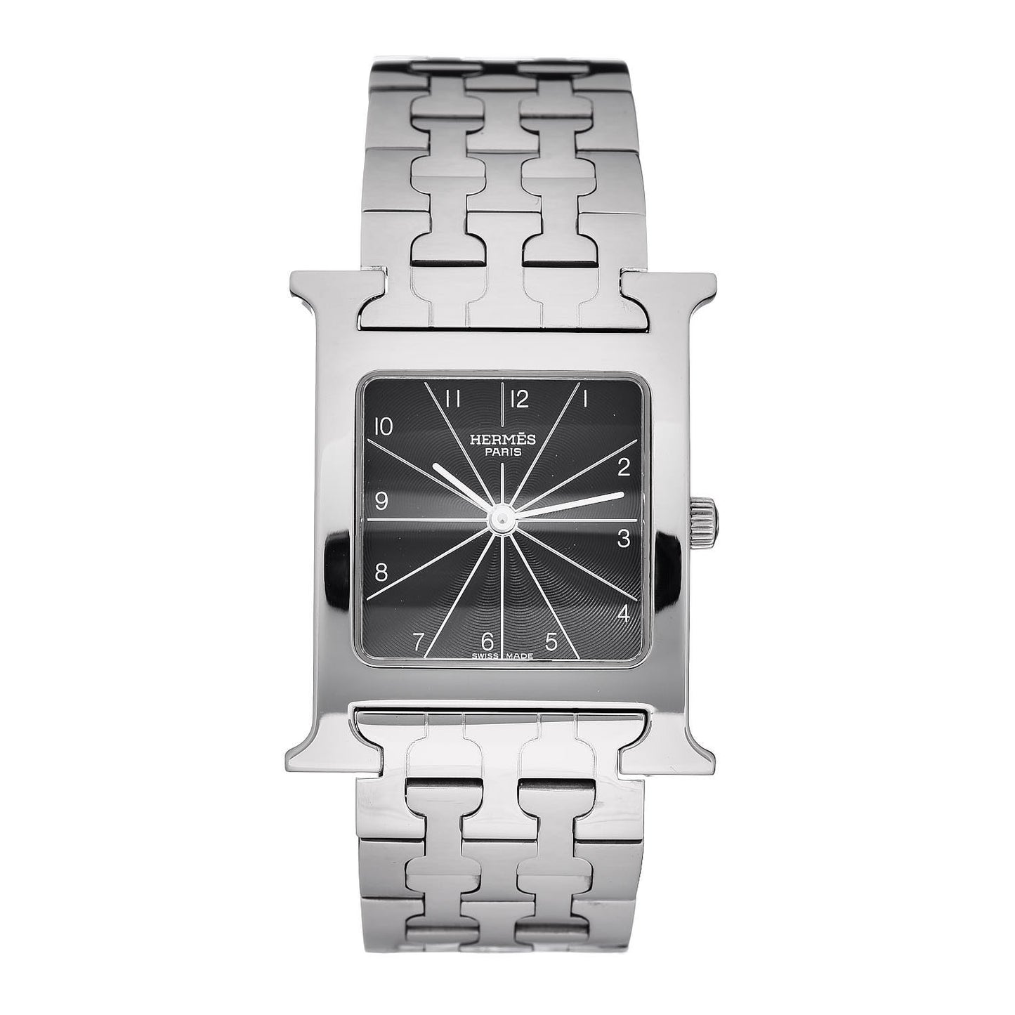 Stainless Steel 26mm Heure H Hour Quartz Watch Black