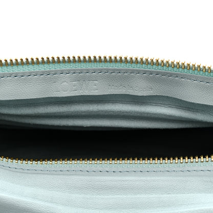 Loewe Lambskin Pleated Bracelet Pouch Chain Shoulder Bag Aquamarine 6 of 10