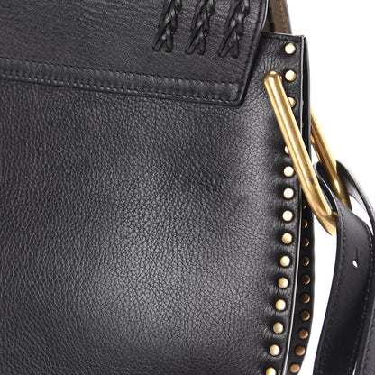 Chloe Suede Braided Small Hudson Shoulder Bag Black 10 of 12