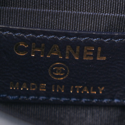 Chanel Shiny Lambskin Quilted Extra Mini Flap Navy Blue 6 of 12