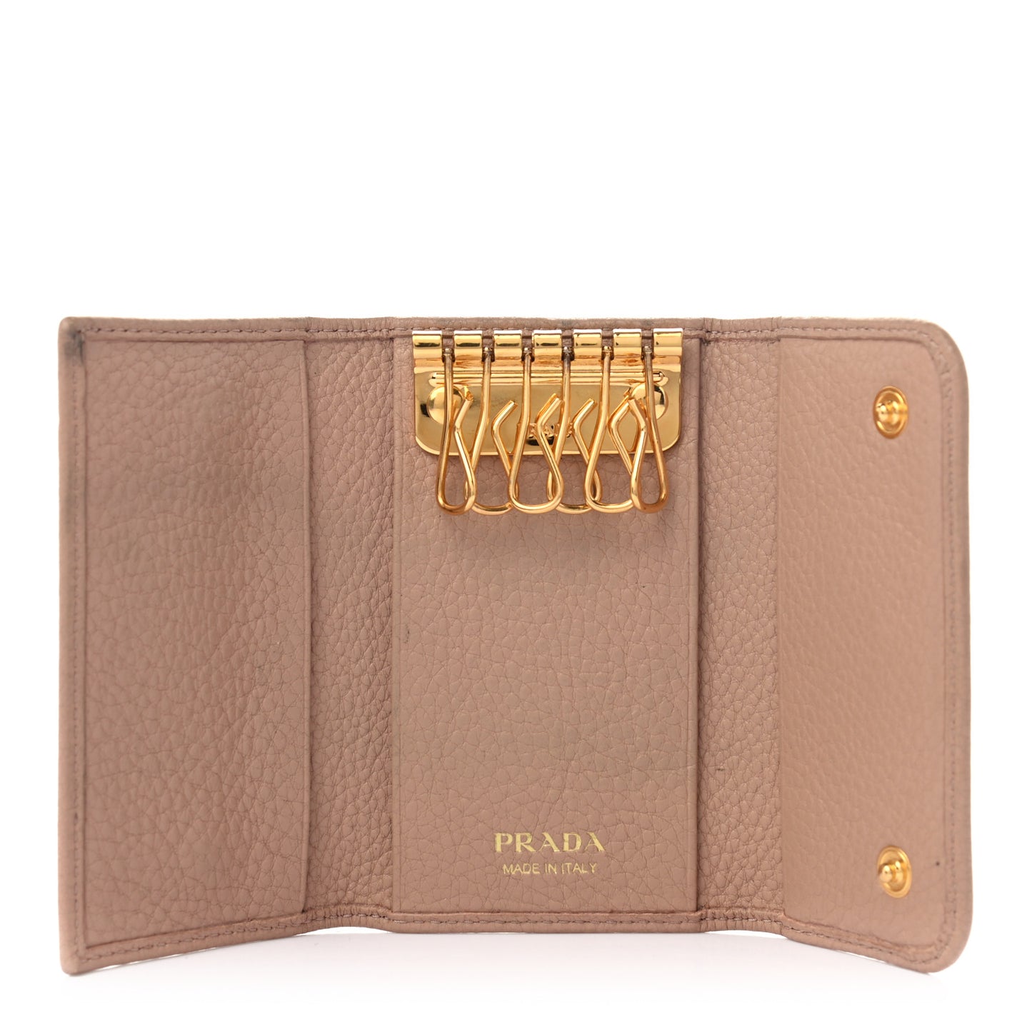 Vitello Grain 6 Key Holder Cipria