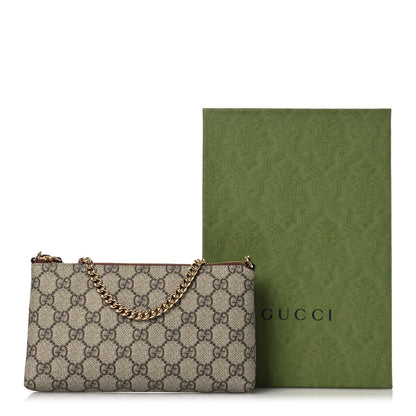 Gucci GG Supreme Monogram Wrist Wallet  Brown 12 of 12