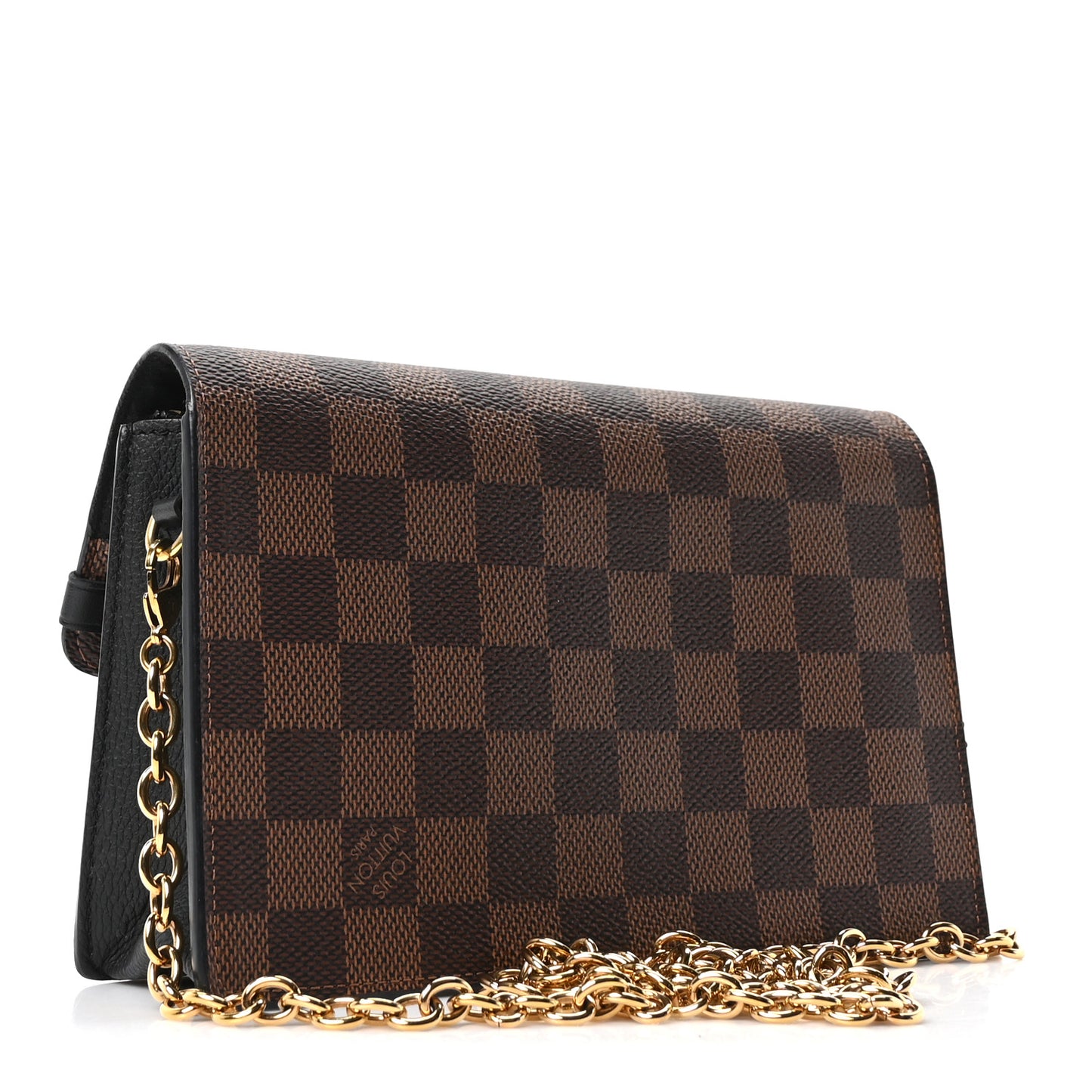 Damier Ebene Vavin Chain Wallet Black