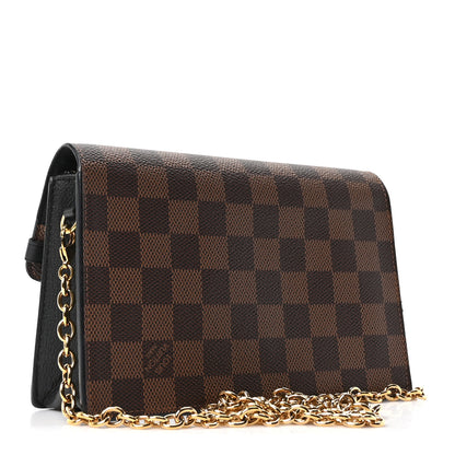 Louis Vuitton Damier Ebene Vavin Chain Wallet Black 4 of 17