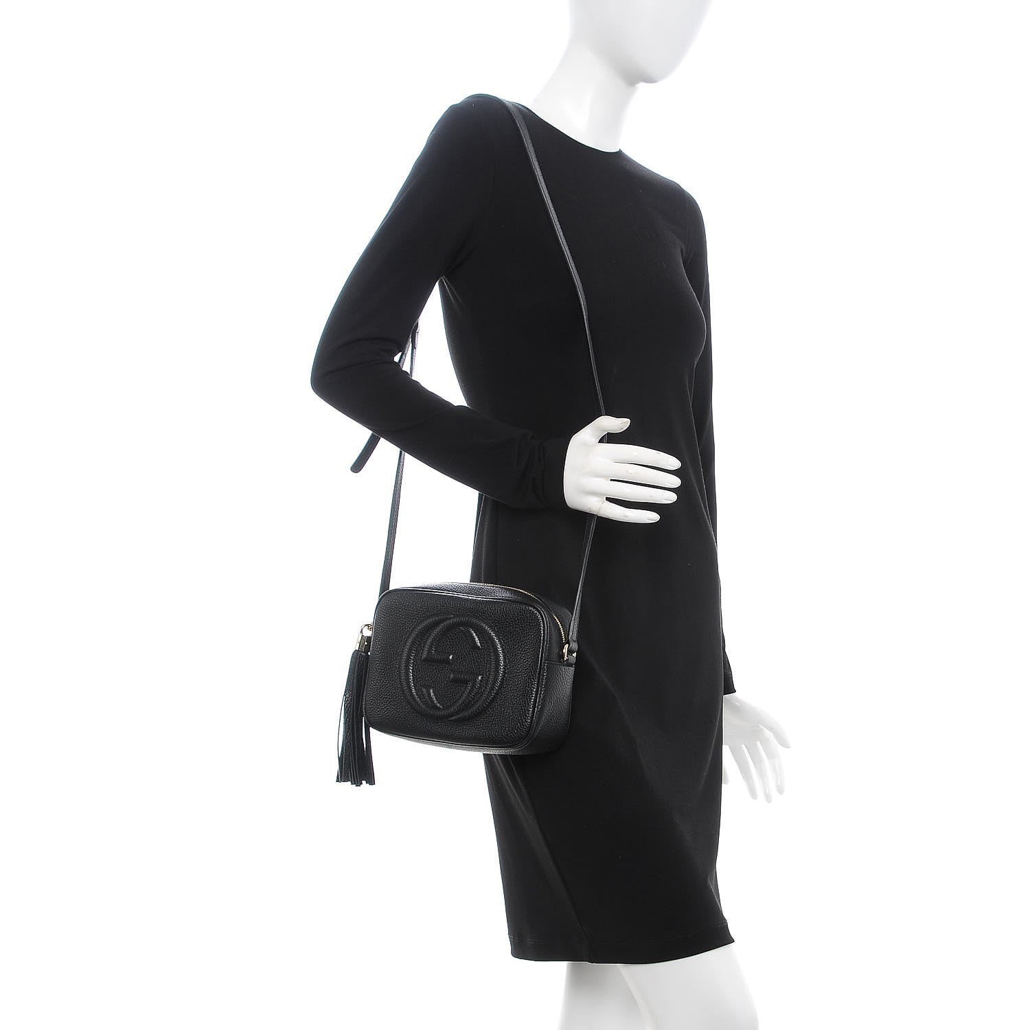 Gucci Pebbled Calfskin Small Soho Disco Bag Black 2 of 7