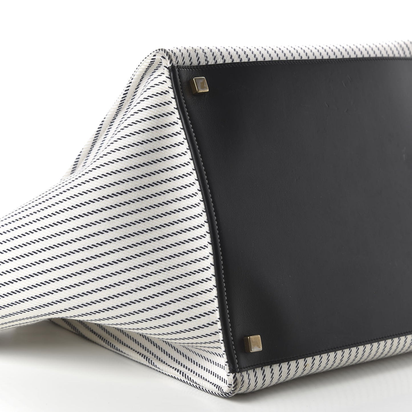 Cotton Canvas Striped Medium Phantom Luggage White Navy