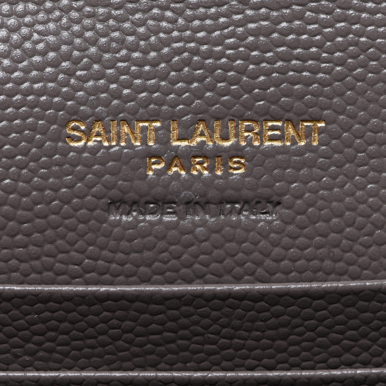 Saint Laurent Grain De Poudre Matelasse Chevron Small Monogram Envelope Wallet Pebble 6 of 8