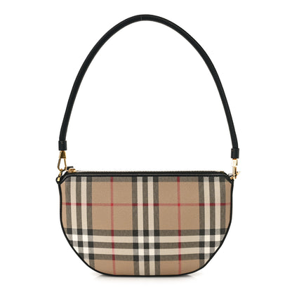 Burberry Vintage Check Calfskin Olympia Slim Pouch Archive Beige 1 of 8