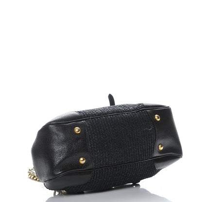 Prada Paglia Cinghiale Frame Tote Black 4 of 11