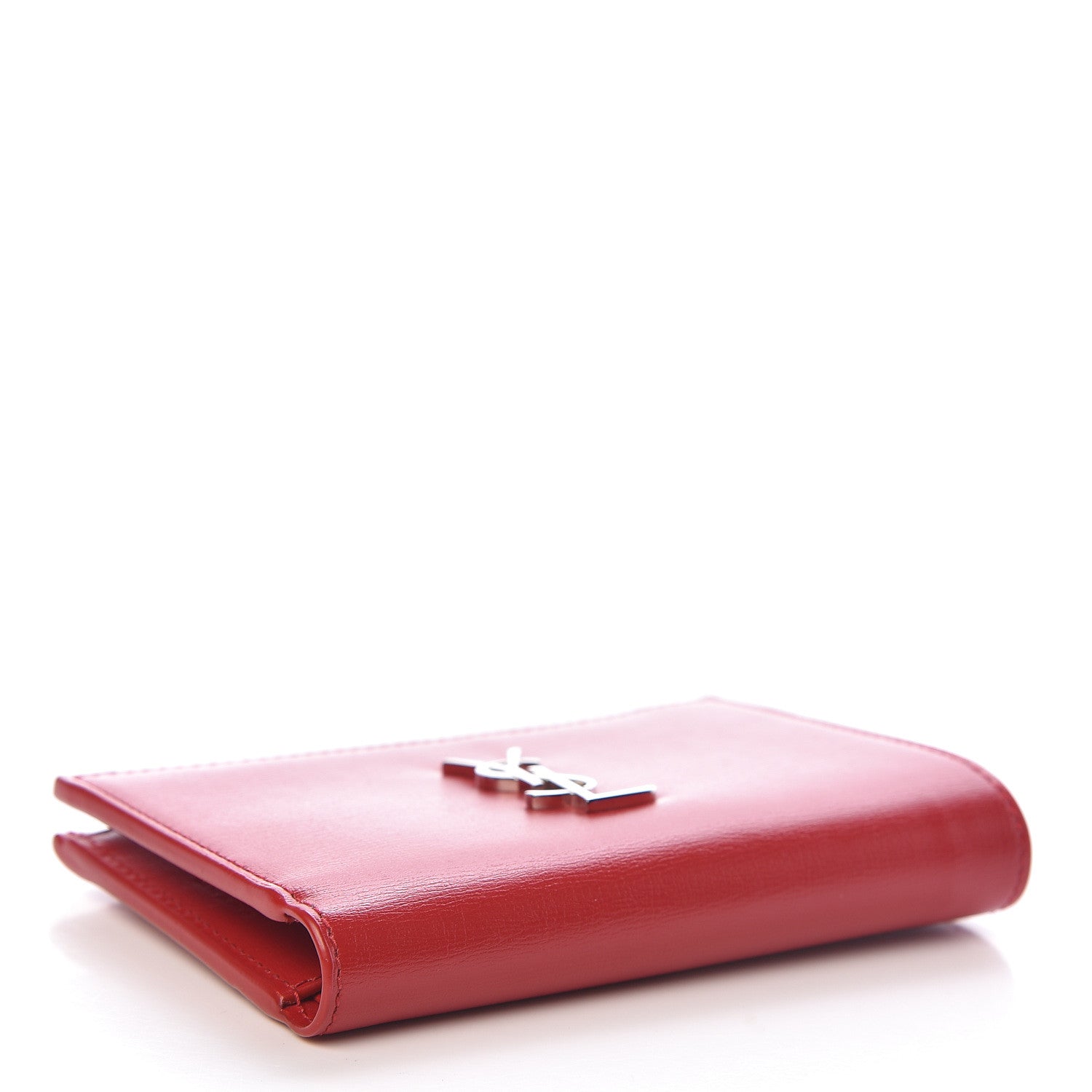 Saint Laurent Calfskin Fragments Flap Wallet Red 4 of 8