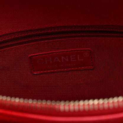 Chanel Wool Calfskin Quilted Medium Gabrielle Hobo Red 6 of 10