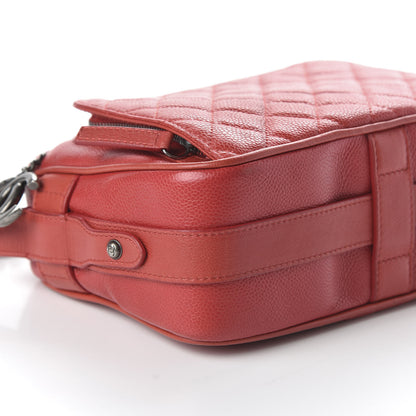 Chanel Caviar Quilted Medium Business Trip Camera Bag Red 5 of 11