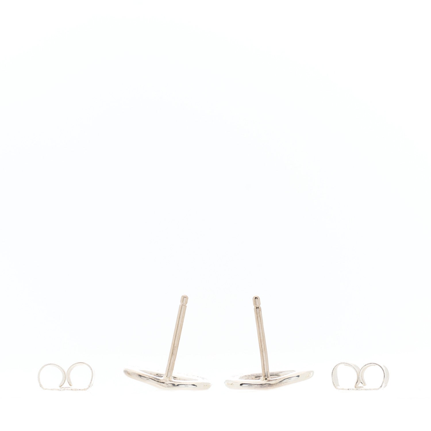Tiffany Sterling Silver 11mm Elsa Peretti Open Heart Earrings 3 of 3