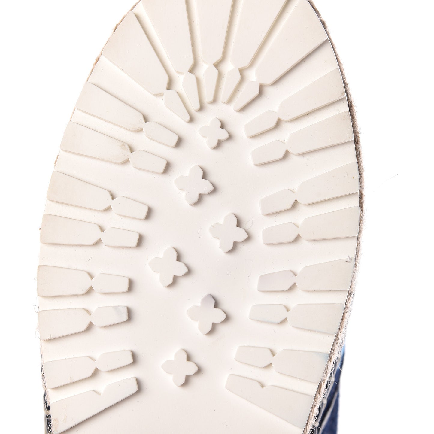 Denim Embroidered Espadrille 39 Blue