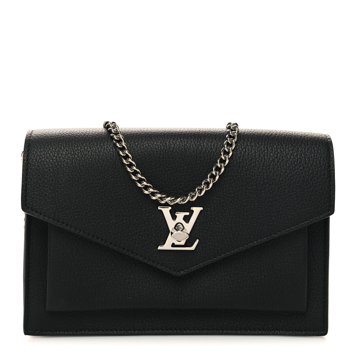 Soft Calfskin My Lockme Chain Pochette Black