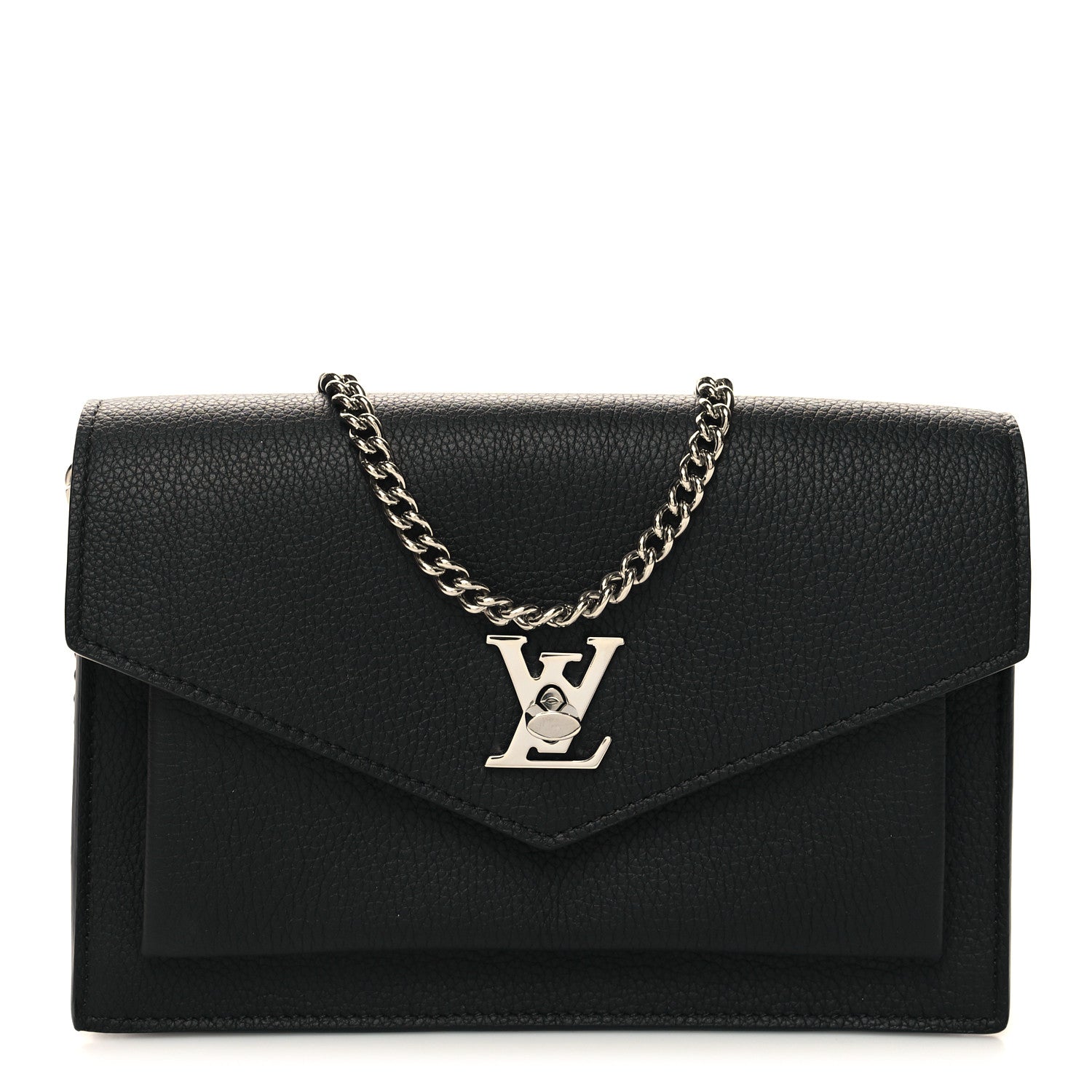 Louis Vuitton Soft Calfskin My Lockme Chain Pochette Black 1 of 11