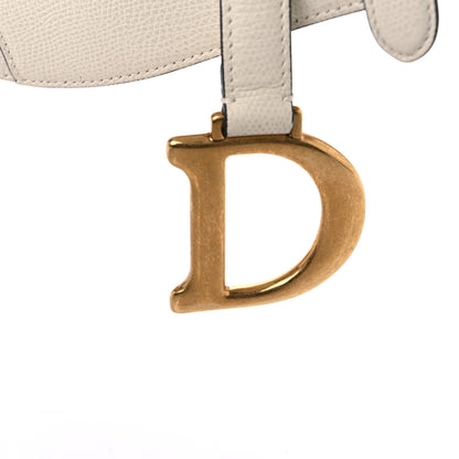 Christian Dior Grained Calfskin Saddle Bag White 15 of 18