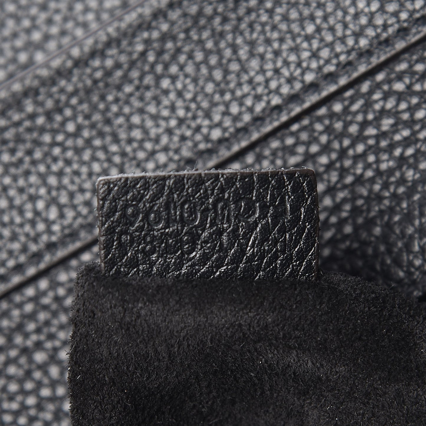 Drummed Calfskin Mini Luggage Black