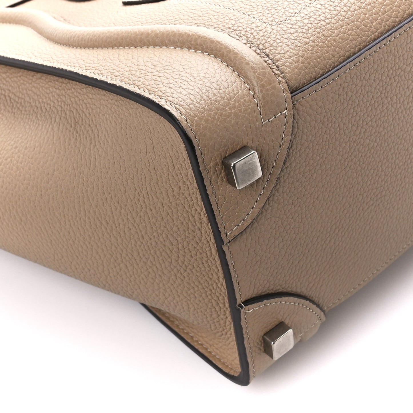 Drummed Calfskin Micro Luggage Dune