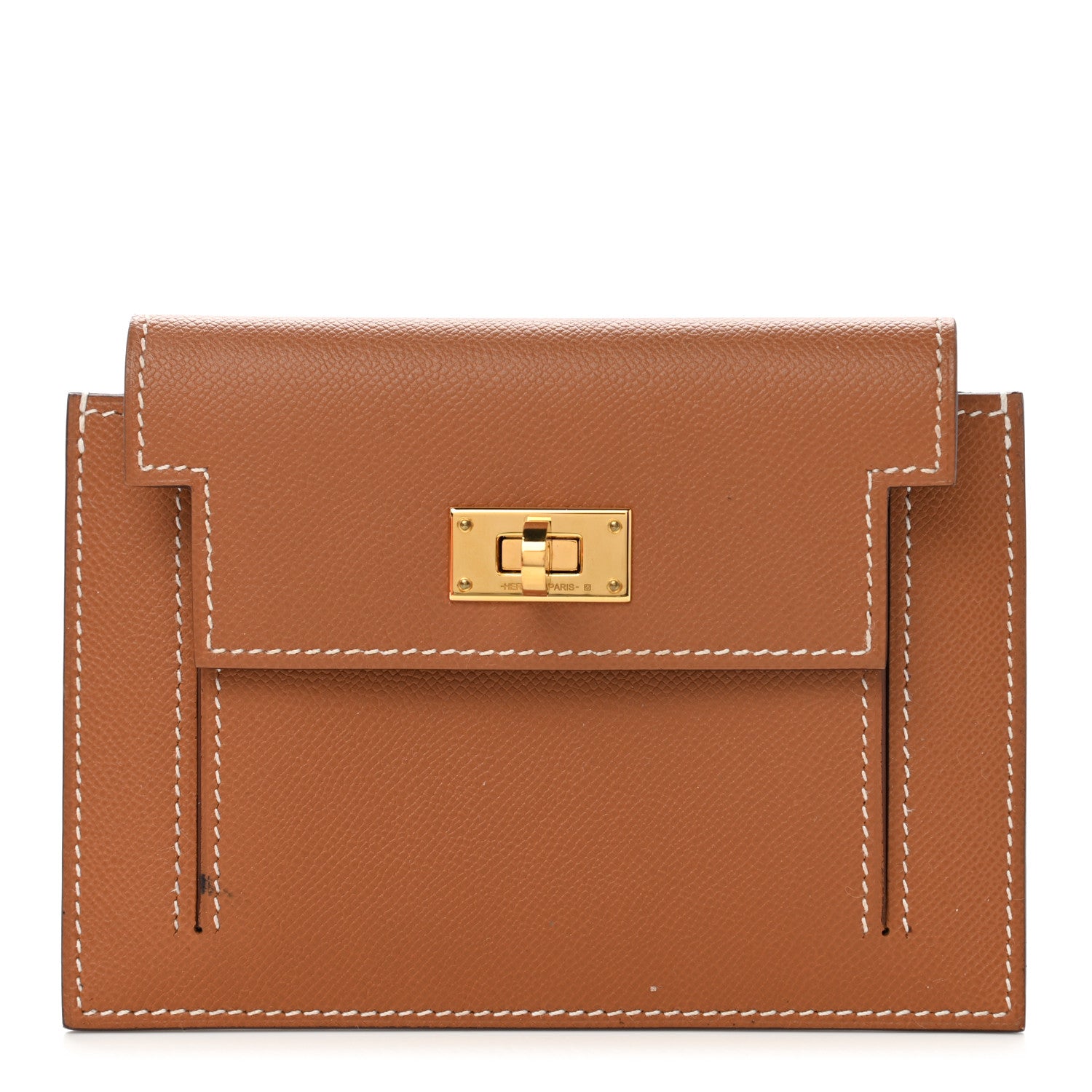 Hermes Epsom Kelly Pocket Compact Wallet Gold 1 of 9