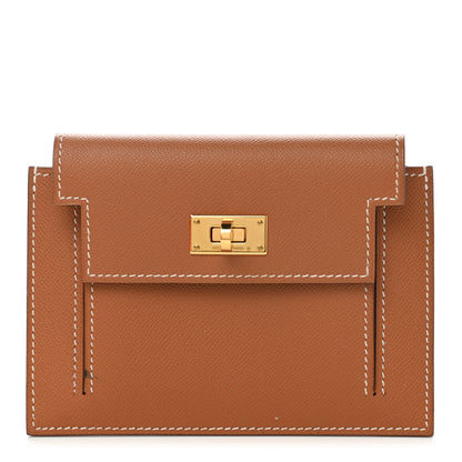 Hermes Epsom Kelly Pocket Compact Wallet Gold 1 of 9