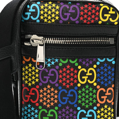 Gucci GG Supreme Monogram Psychedelic Messenger Bag Black 8 of 12
