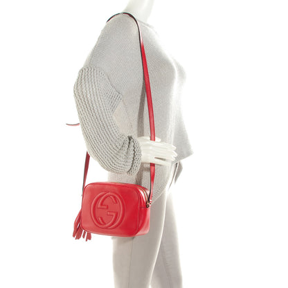 Gucci Pebbled Calfskin Small Soho Disco Bag Tabasco Red 2 of 7