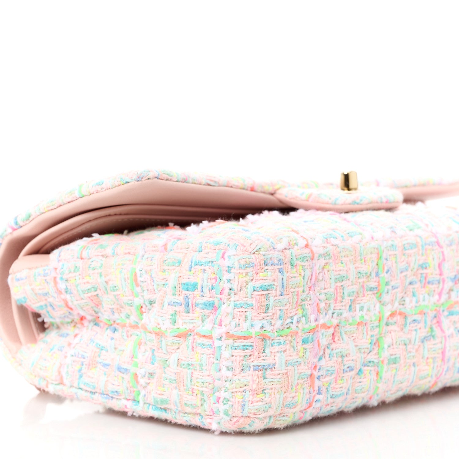 Chanel Tweed Quilted Medium Double Flap Multicolor 10 of 11