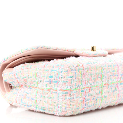 Chanel Tweed Quilted Medium Double Flap Multicolor 10 of 11