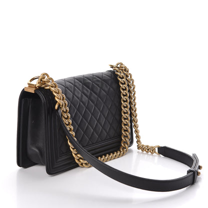 Chanel Caviar Quilted Medium Boy Flap Black 3 of 10