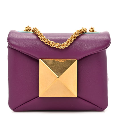 Valentino Garavani Nappa Micro One Stud Chain Bag Prune 1 of 10