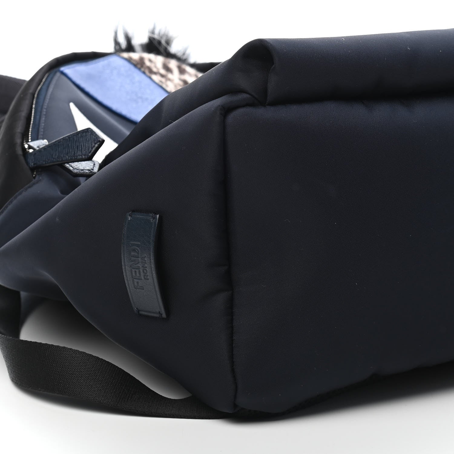 Fendi Nylon Vitello Fur Monster Backpack Black Multicolor 7 of 8