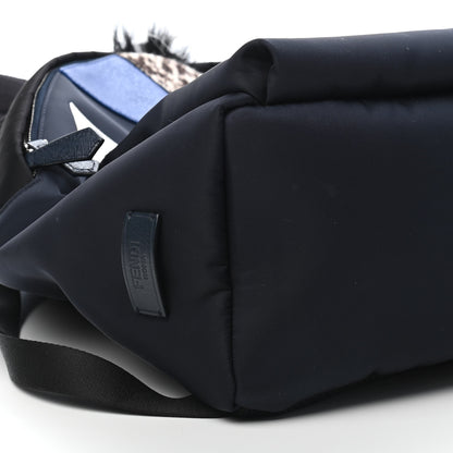 Fendi Nylon Vitello Fur Monster Backpack Black Multicolor 7 of 8