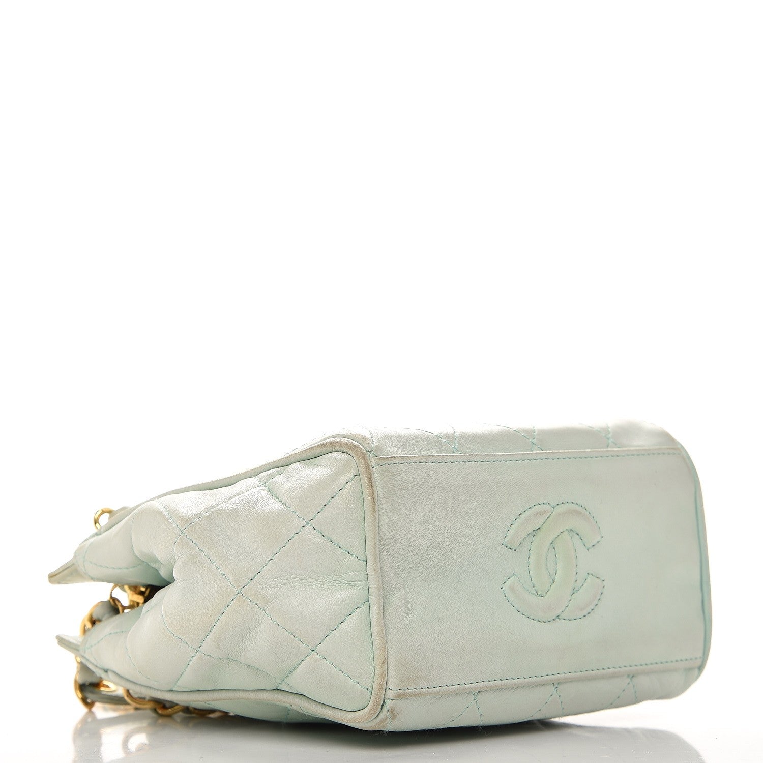 Chanel Lambskin Quilted Small Shoulder Bag Light Green 4 of 16