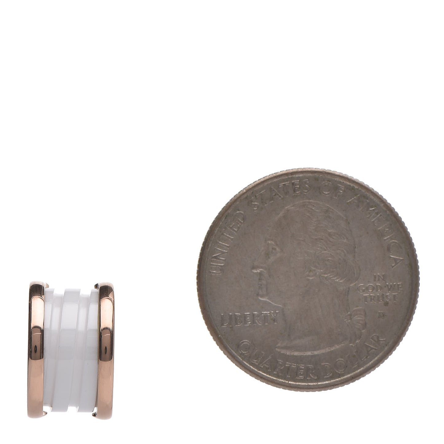 18K Rose Gold White Ceramic B.Zero1 Pendant