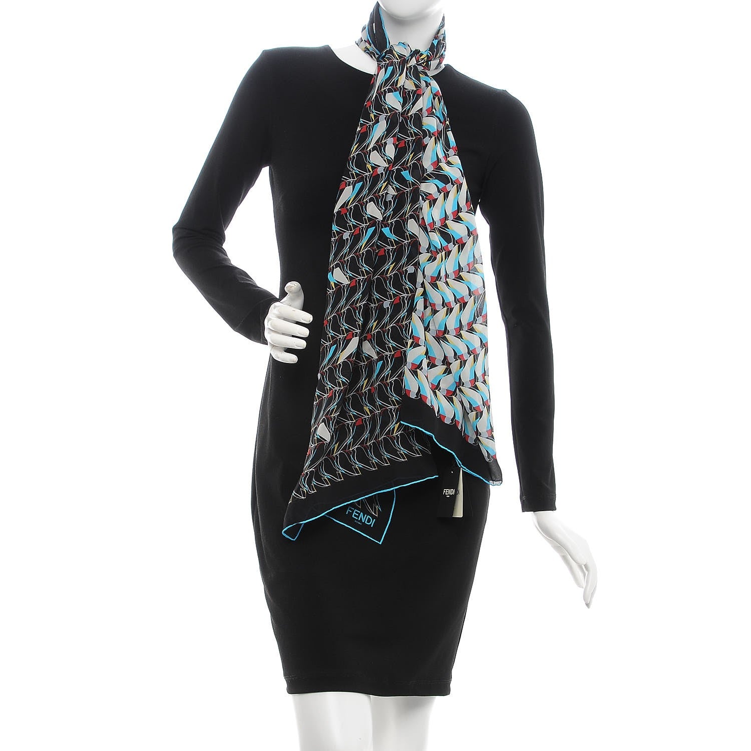 Fendi Silk QuTweet Stole Multicolor 2 of 6
