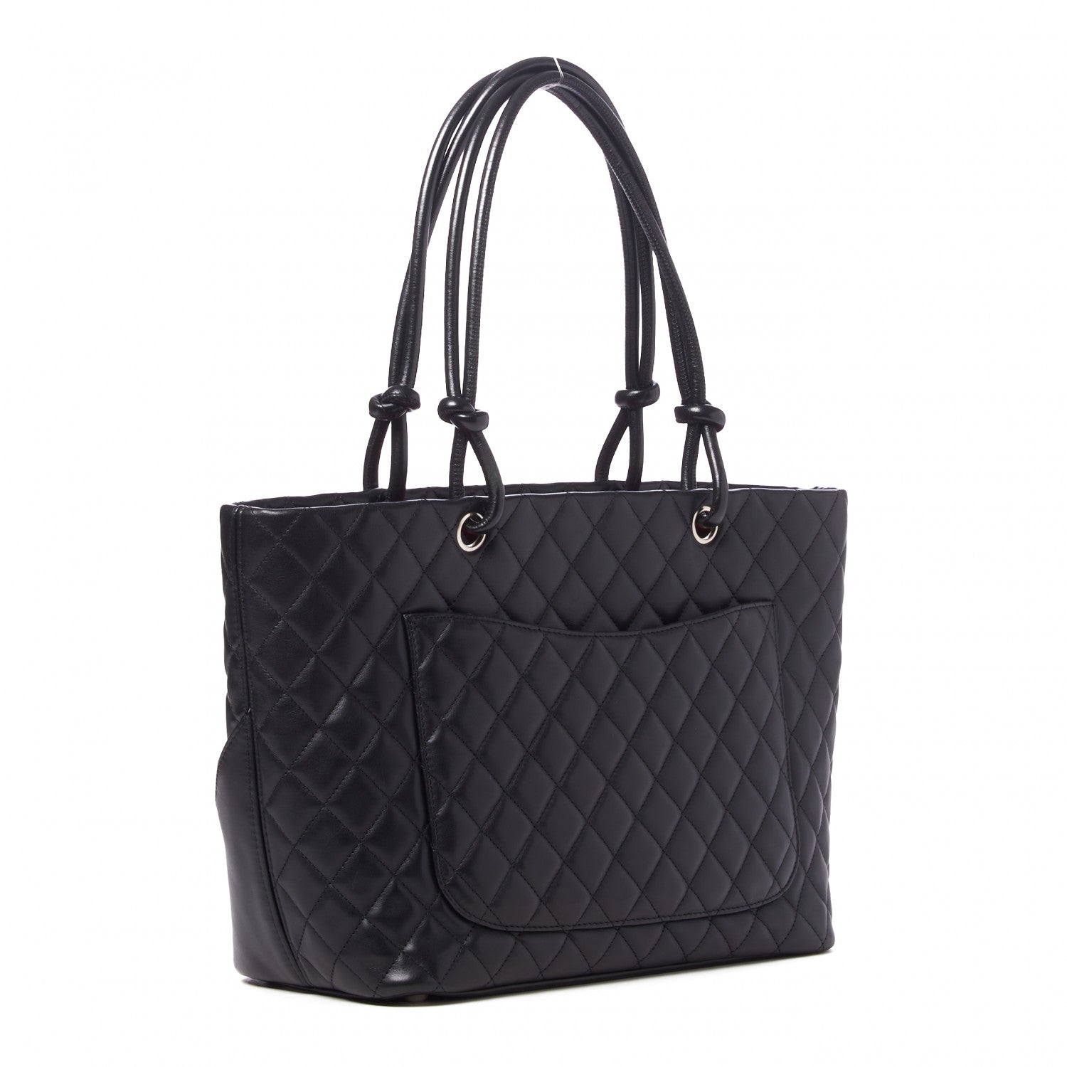 Chanel Calfskin Quilted Large Cambon Tote Black White 2 of 9