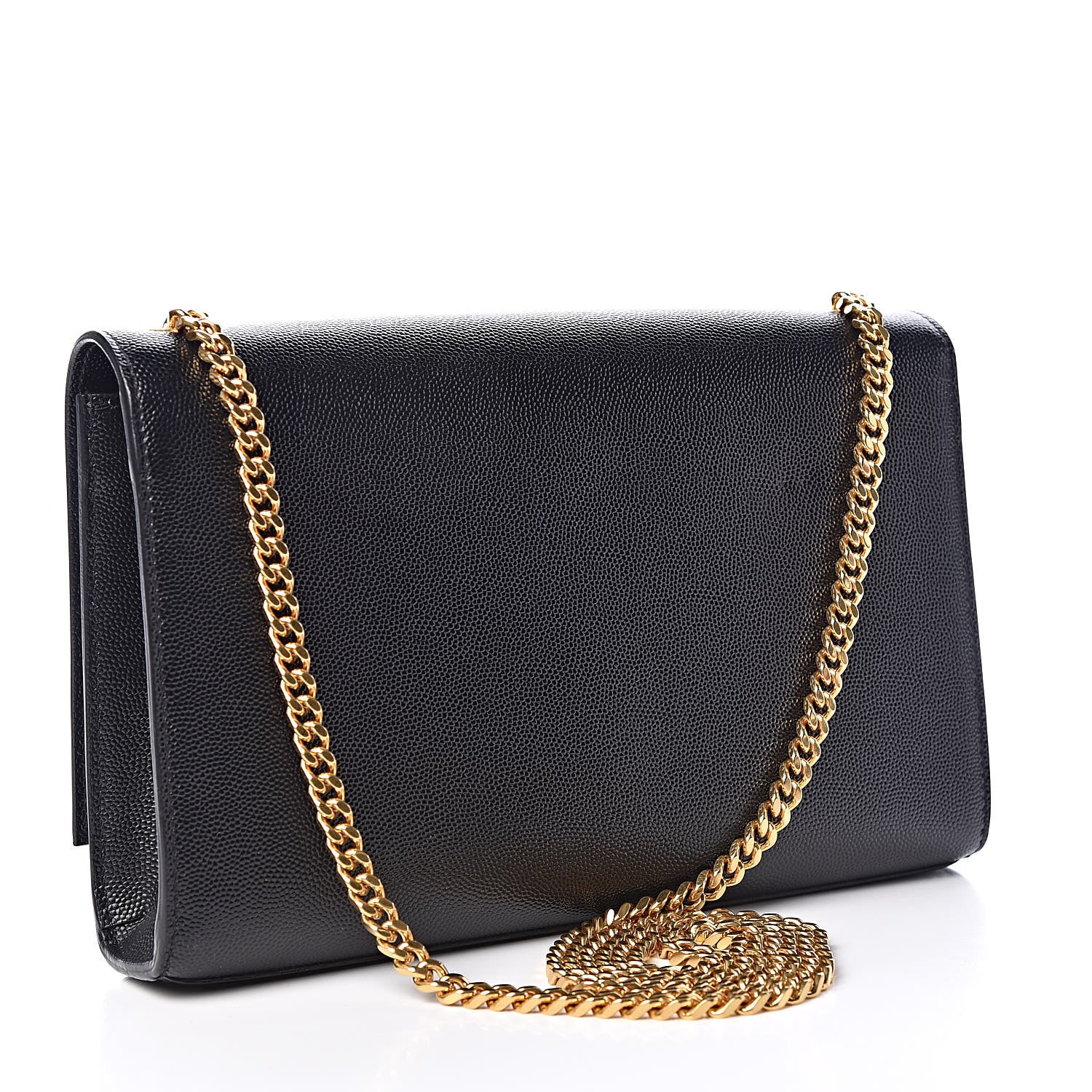 Saint Laurent Grain De Poudre Medium Classic Monogram Kate Satchel Black 3 of 9